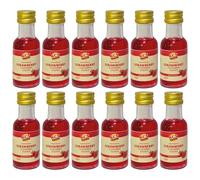 KCS Strawberry Flavouring Essence 28ml Pack of 12 | Concentrated Strawberry Flavour Essence | Suitable for Baking, Desserts & Beverages | Food Flavouring | 12 x 28ml Bottles