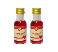 KCS Strawberry Flavouring Essence 28ml x 2 | Premium Food Grade Strawberry Extract for Baking, Cakes, Desserts, Ice Creams, Beverages & Confectionery