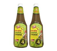 KCS Tikha Meetha Panipuri Drink 930g x 2 - Sweet & Spicy Flavored Pani Puri Drink, Refreshing Indian Beverage, Pack of 2 Bottles