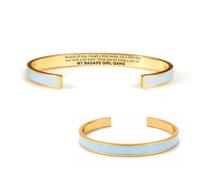 Kcsznk My Badass Friend Gang Bracelet, Enamel Engraved Cuff Badass Bestie Bangle,Inspirational Multiple Color Bracelets Gift for Women,Bff Jewelry Birthday Easter Christmas