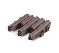 Kct 1 Pack - Brown Wood Effect Plastic Garden Palisade Lawn Edging 8 Pieces Total