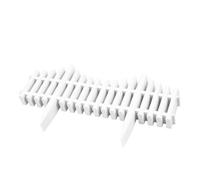 Kct 1 Pack - Interlocking Flexible White Picket Fence Garden Borders - 8 Pieces Total
