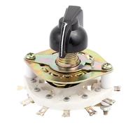 KCT 1 Pole 6 Position 7 Terminal Band Channel Rotary Switch Selector with Cap