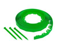 Kct 10M Metre Green Flexible Plastic Lawn Edging Grass Border With Pegs Garden Edger Heavy Duty Flower Bed