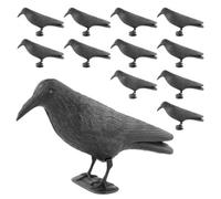 Kct 12 Pack Of Crow Decoy Full Bodied Realistic Hunting Prop And Bird Scarer