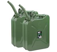 KCT 2 Pack 20L Jerry Can With Pouring Spout For Fuel Petrol Diesel Gasoline