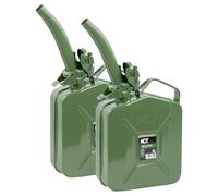 KCT 2 Pack 5L Jerry Can With Pouring Spout For Fuel Petrol Diesel Gasoline