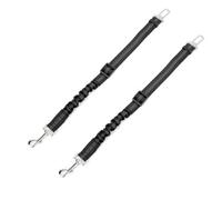 Kct 2 Pack Dog Seat Belt Clip Lead - Black
