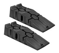 KCT 2 Pack Plastic Car Lifting Maintenance Ramps 2 Ton 2000kg Capacity Anti Slip Vehicle Rising Heavy Duty Twin Pack Workshop Garage Set