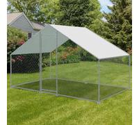 KCT 2x3m Walk In Chicken Run Large Metal Coop Outdoor Enclosure Pen