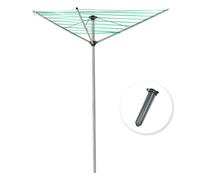 KCT 3 Arm Outdoor Rotary Washing Line Clothes Airer 30m Drying Area Clothing Dryer
