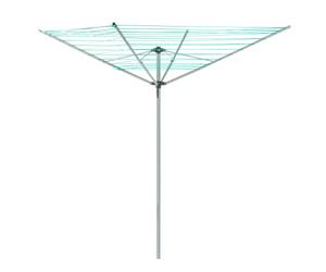 KCT 3 Arm Outdoor Rotary Washing Line Clothes Airer with Protective Cover - 40m Drying Area