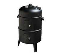 KCT 3 in 1 BBQ Upright Outdoor Smoker Barbecue Cooking Grill With Hooks for Smoking