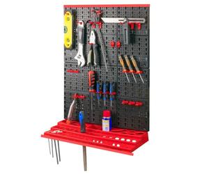 KCT 3 Pcs Wall Mount Tool Board Storage Organiser Workshop Shelves Rack Set