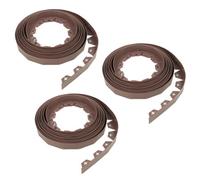 Kct 30M Metre Brown Flexible Plastic Lawn Edging Grass Border With Pegs Garden Edger Heavy Duty Flower Bed