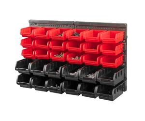 KCT 32 Pcs Wall Mount Storage Board Organiser Garage DIY Bin Panel Rack