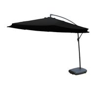 KCT 3m Large Black Garden Cantilever Parasol with Base