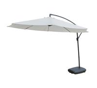 KCT 3m Large Cream Garden Cantilever Parasol with Base