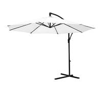 KCT 3M Large Cream Garden Parasol with Adjustable Crank