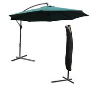 KCT 3m Large Green Garden Cantilever Parasol with Protective Cover