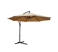 (Mocha Parasol) KCT 3m Large Garden Cantilever Parasol