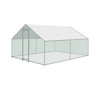 KCT Large 3 x 3m Walk in Galvanised Chicken Coop Enclosed Pet Run Poultry Pen Bird Cage Aviary Pen