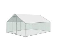 KCT 3x3m Walk In Chicken Run Large Metal Coop Outdoor Enclosure Pen for Poultry Duck Rabbit Pet Dog Cat
