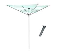 KCT 4 Arm Outdoor Rotary Washing Line Clothes Airer 40m Drying Area Clothing Dryer