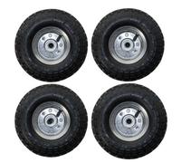 Kct 4 Pack - 10" (Inch) Replacement 4.10 /3.50 - 4 -Pneumatic Wheel For Garden Carts And Sack Barrows