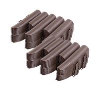 Kct 4 Pack - Brown Wood Effect Plastic Garden Palisade Lawn Edging 32 Pieces Total