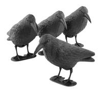 Kct 4 Pack Of Crow Decoy Full Bodied Realistic Hunting Prop And Bird Scarer