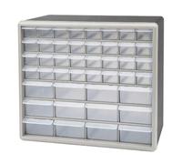 KCT 44 Multi Drawer Storage Organiser Cabinet Plastic Drawers Wall Unit | Wall Mountable Garage Workshop Shed Plastic Rack Store Boxes for Screws, Bolts, Tools, Crafts, Small Parts or Stationary