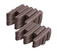 Kct 5 Pack - Brown Wood Effect Plastic Garden Palisade Lawn Edging 40 Pieces Total