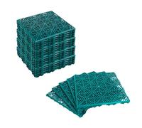 KCT 5 Pack - Green Garden Non Slip Interlocking Path Tiles - 25 Pieces Total Weatherproof Decking Boards