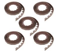 Kct 50M Metre Brown Flexible Plastic Lawn Edging Grass Border With Pegs Garden Edger Heavy Duty Flower Bed