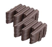 Kct 6 Pack - Brown Wood Effect Plastic Garden Palisade Lawn Edging 48 Pieces Total