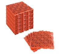 Kct 6 Pack - Coloured Garden Non Slip Interlocking Path Tiles - 30 Pieces Total