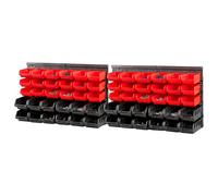 KCT 64 Pc Wall Mounted Tool Storage Organiser Rack for Garage Workshop Shed Screw Nut and Bolt DIY Board Bin Mount Tidy Solution