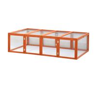 KCT 6ft Folding Pet Run Foldable Wooden Pen for Small Animals, Rabbit Bunny Guinea Pig Ferret Tortoise Large Outdoor Collapsible Enclosure with Roof