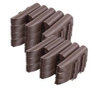 Kct 7 Pack - Brown Wood Effect Plastic Garden Palisade Lawn Edging 56 Pieces Total
