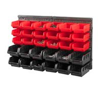 KCT 72 Pcs Plastic Wall Mount Tool Board Organiser Storage Rack Shed Shelves