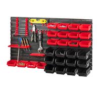 KCT 72 Pcs Plastic Wall Mount Tool Board Organiser Storage Rack Shed Shelves