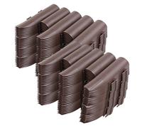 Kct 8 Pack - Brown Wood Effect Plastic Garden Palisade Lawn Edging 64 Pieces Total