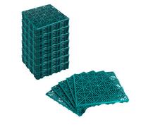 Kct 8 Pack - Green Garden Non Slip Interlocking Path Tiles - 40 Pieces Total