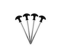 Kct 8 Pc Heavy Duty Bivvy Tent Camping Screw Pegs Ground Sheet Stakes Fishing