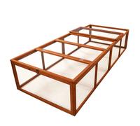 Kct 8Ft Wooden Rabbit Run Large Enclosure For Small Animal Pet Tortoise Ferret Bunny Guinea Pig Outdoor Cage With Roof Secure Safe