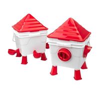 KCT Automatic Raised Chicken Feeder & Drinker Set 10kg/10L Poultry Hen Waterer