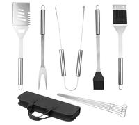 KCT BBQ Tool Set 10 Piece Grill Accessories Utensils Cooking Tongs Spatula Kit
