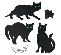 KCT Black Metal Cat Scarer Reflective Garden Pest Control - 3 Pack