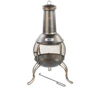 Kct Classical Chiminea Outdoor Garden 88Cm Log Wood Burner For Bbqs Camping Metal Steel Large Chimney Modern Fire Pit
